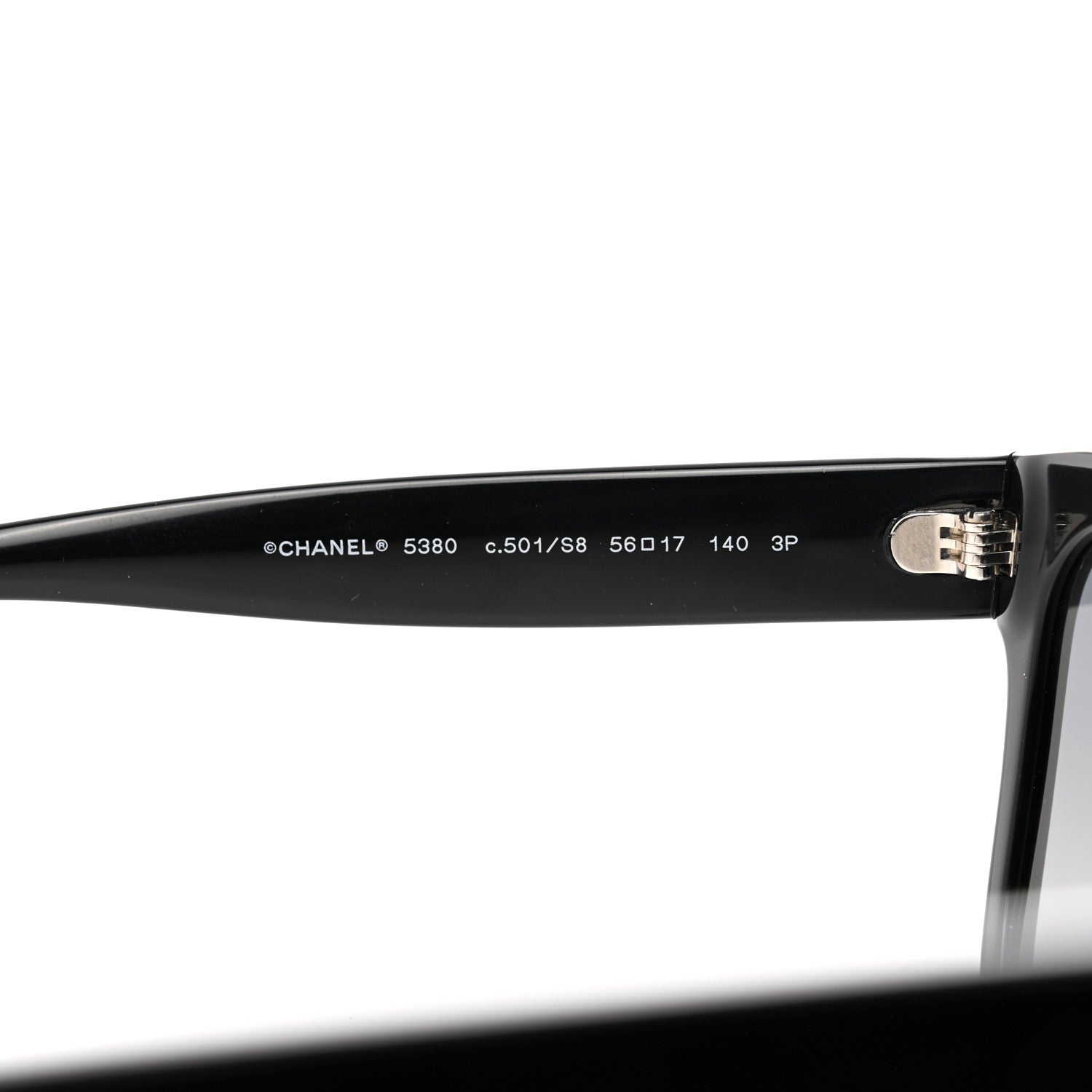 Chanel Acetate Polarized Square CC Sunglasses 5380 Black 5 of 8