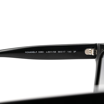 Chanel Acetate Polarized Square CC Sunglasses 5380 Black 5 of 8