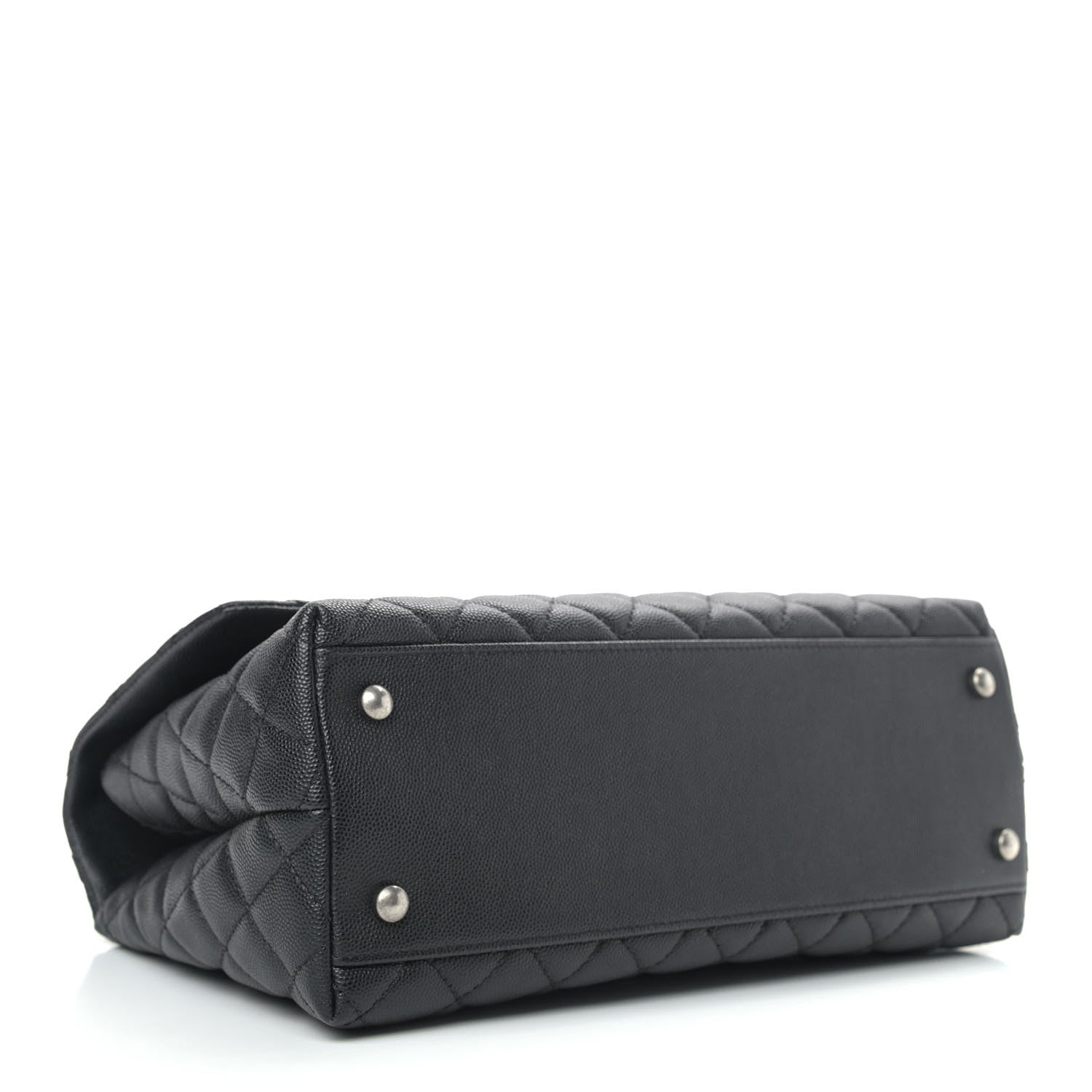 Chanel Caviar Lizard Quilted Small Coco Handle Flap Black 4 of 9