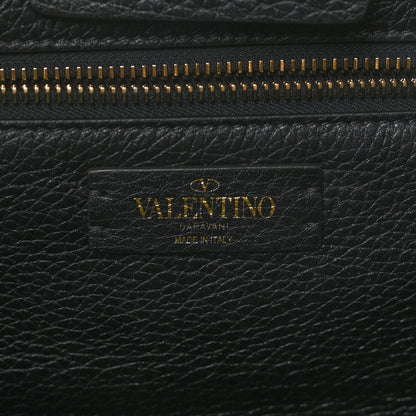 Valentino Garavani Grained Calfskin Medium Rockstud Tote Black 5 of 7