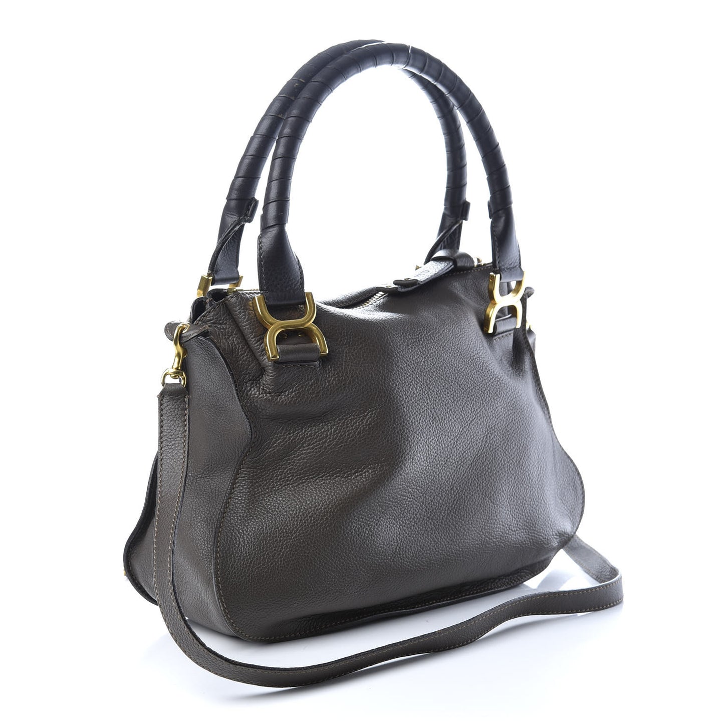 Calfskin Medium Marcie Satchel Ash