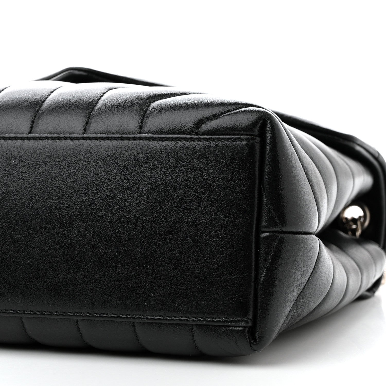 Saint Laurent Calfskin Y Quilted Monogram Small Loulou Chain Satchel Black 10 of 12