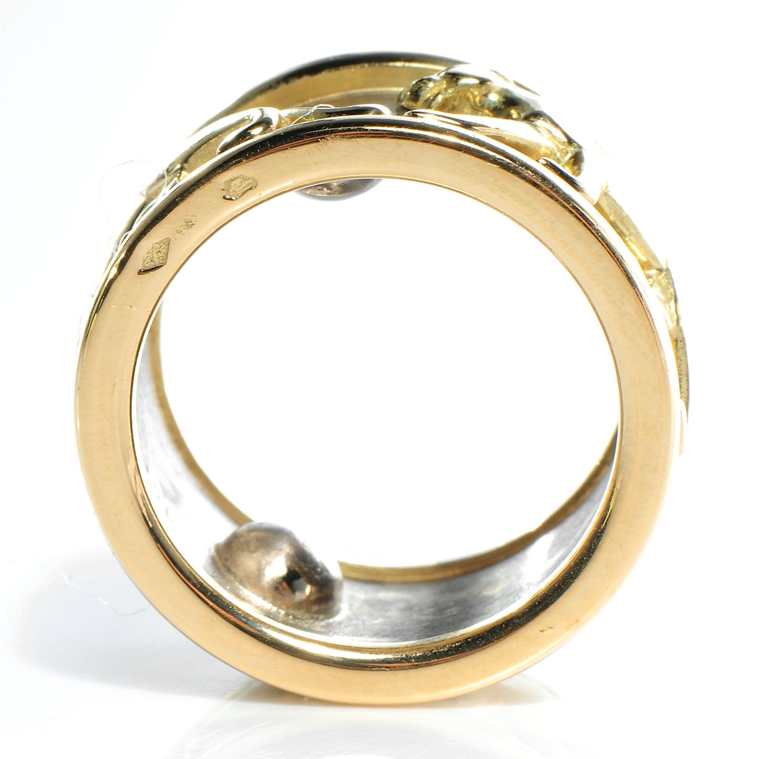Cartier 18K White Yellow Gold Panther Ring 49 5 6 of 7