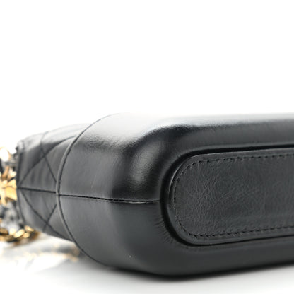 Chanel Aged Calfskin Quilted Small Gabrielle Clutch With Chain Black 9 of 11