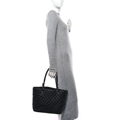 Chanel Calfskin Quilted Large Cambon Tote Black 2 of 12