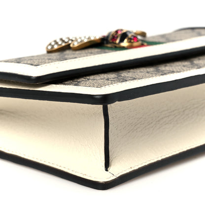 Gucci GG Supreme Monogram Web Queen Margaret Chain Wallet White 8 of 10