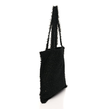 Chanel Tweed Resin Strass Large Robot Shopping Bag Black 3 of 9