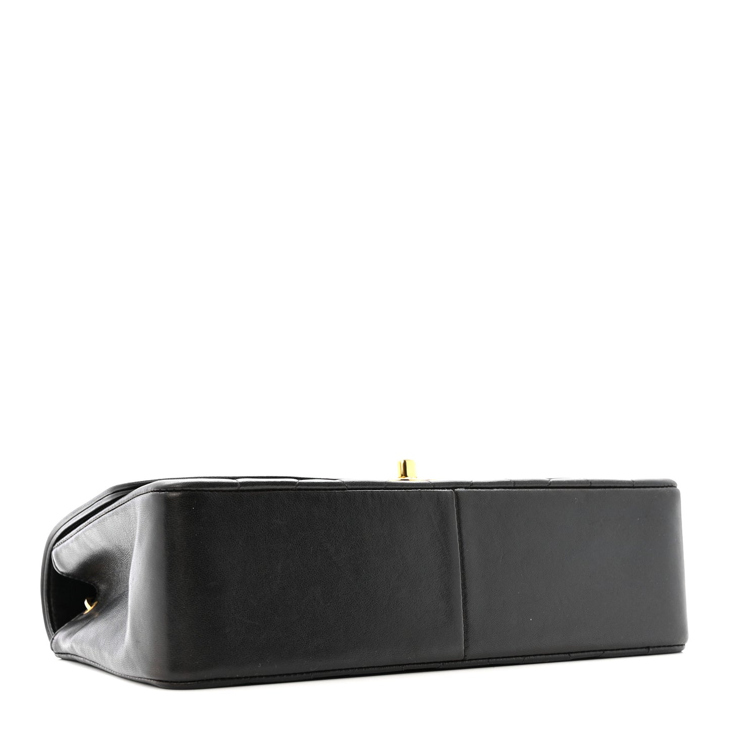 Lambskin Quilted Medium Single Flap Black