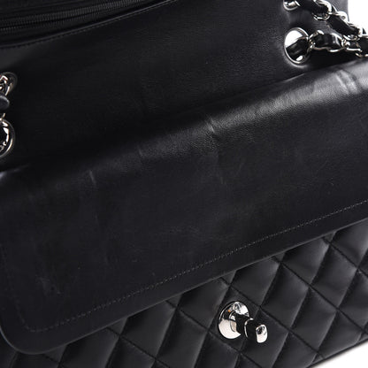 Chanel Lambskin Quilted Medium Double Flap Black 10 of 10