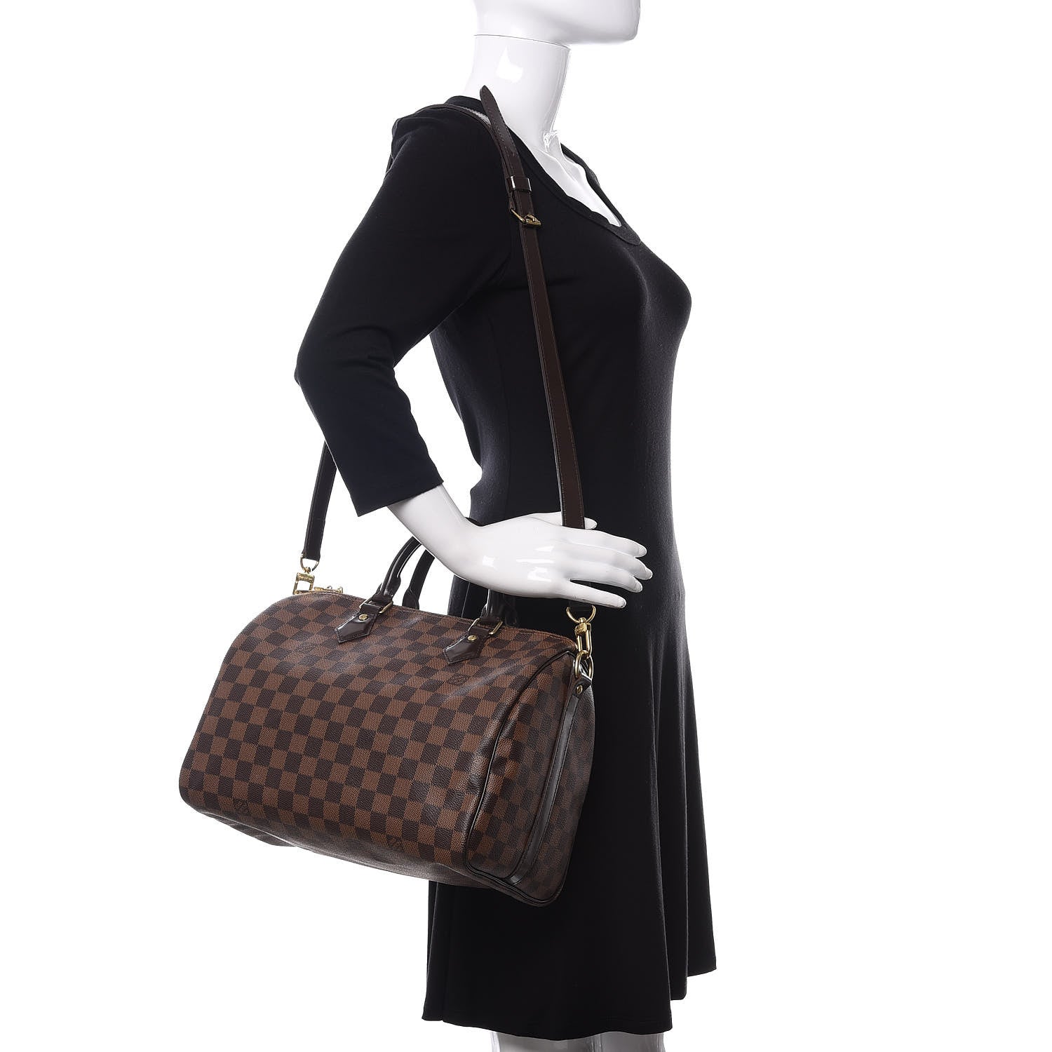 Louis Vuitton Damier Ebene Speedy Bandouliere 30 2 of 10