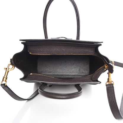 Celine Goatskin Nano Luggage Dark Taupe 5 of 10