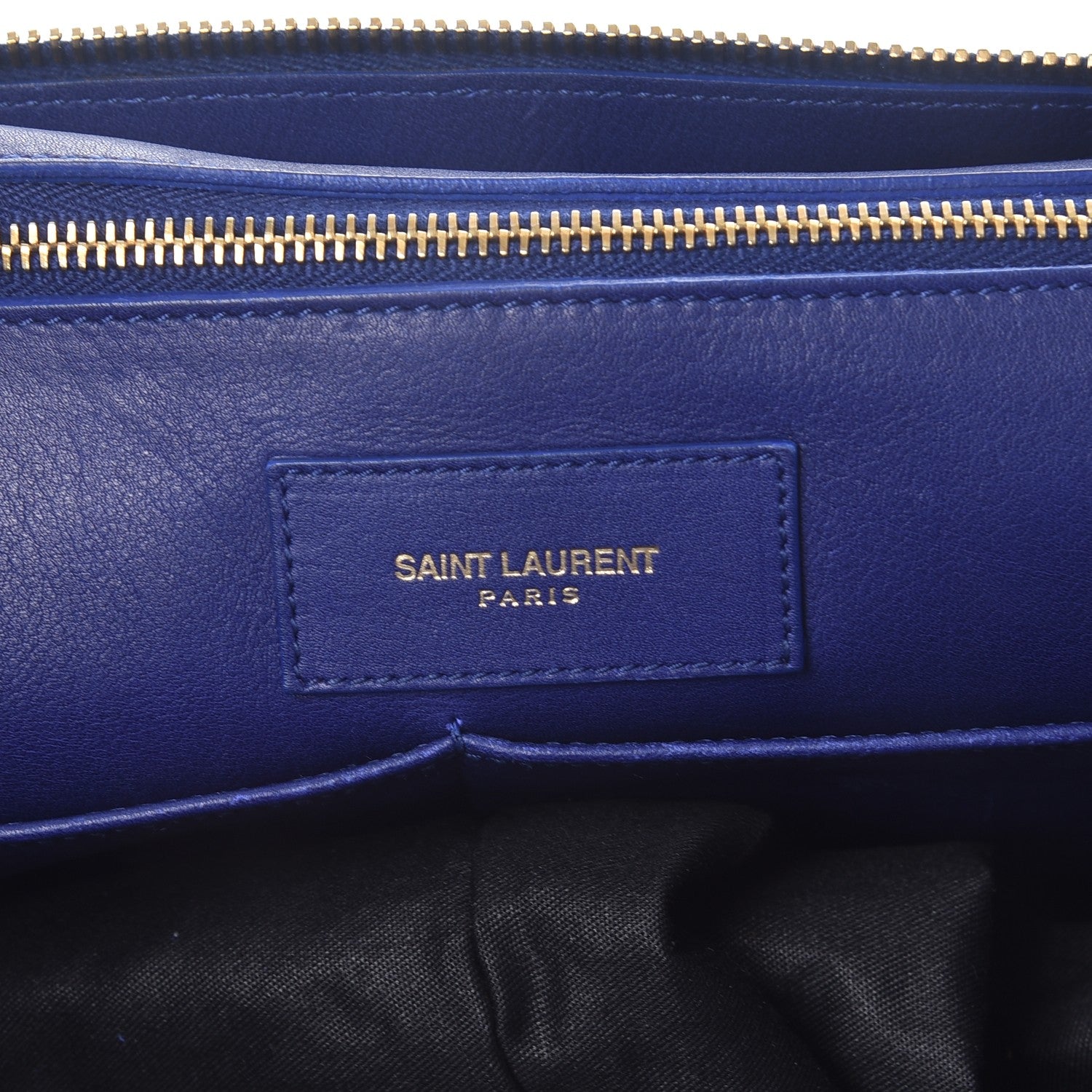 Saint Laurent Calfskin Medium Classic Y Cabas Navy 6 of 11