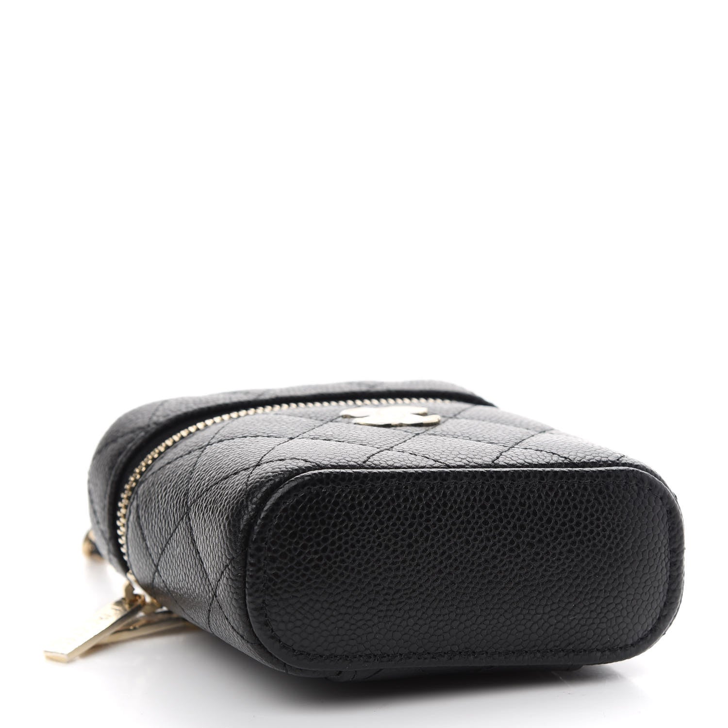 Chanel Caviar Quilted Small Handle With Care Vanity Case With Chain Black 4 of 9