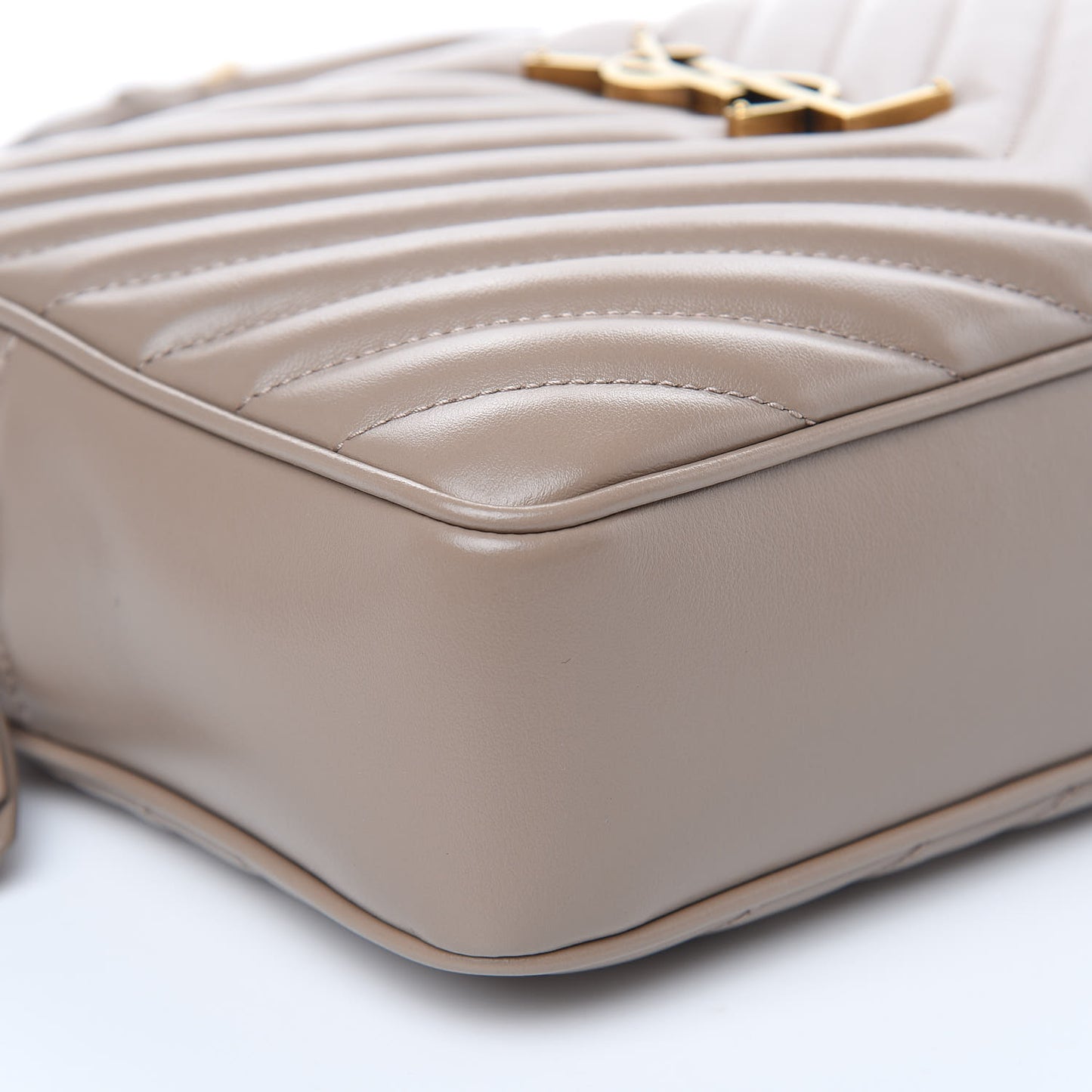 Calfskin Matelasse Monogram Lou Camera Bag Dusty Grey