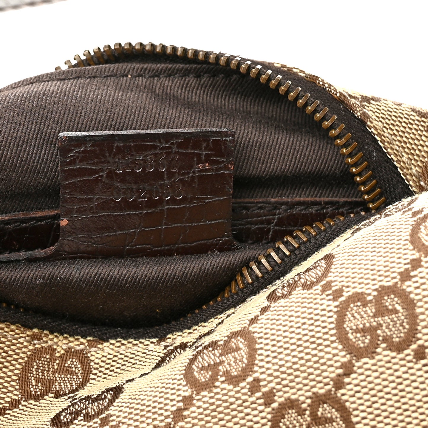 Monogram Medium Horsebit Chain Hobo Dark Brown