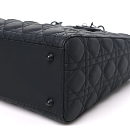 Christian Dior Ultra Matte Calfskin Cannage Large Lady Dior Black 10 of 10