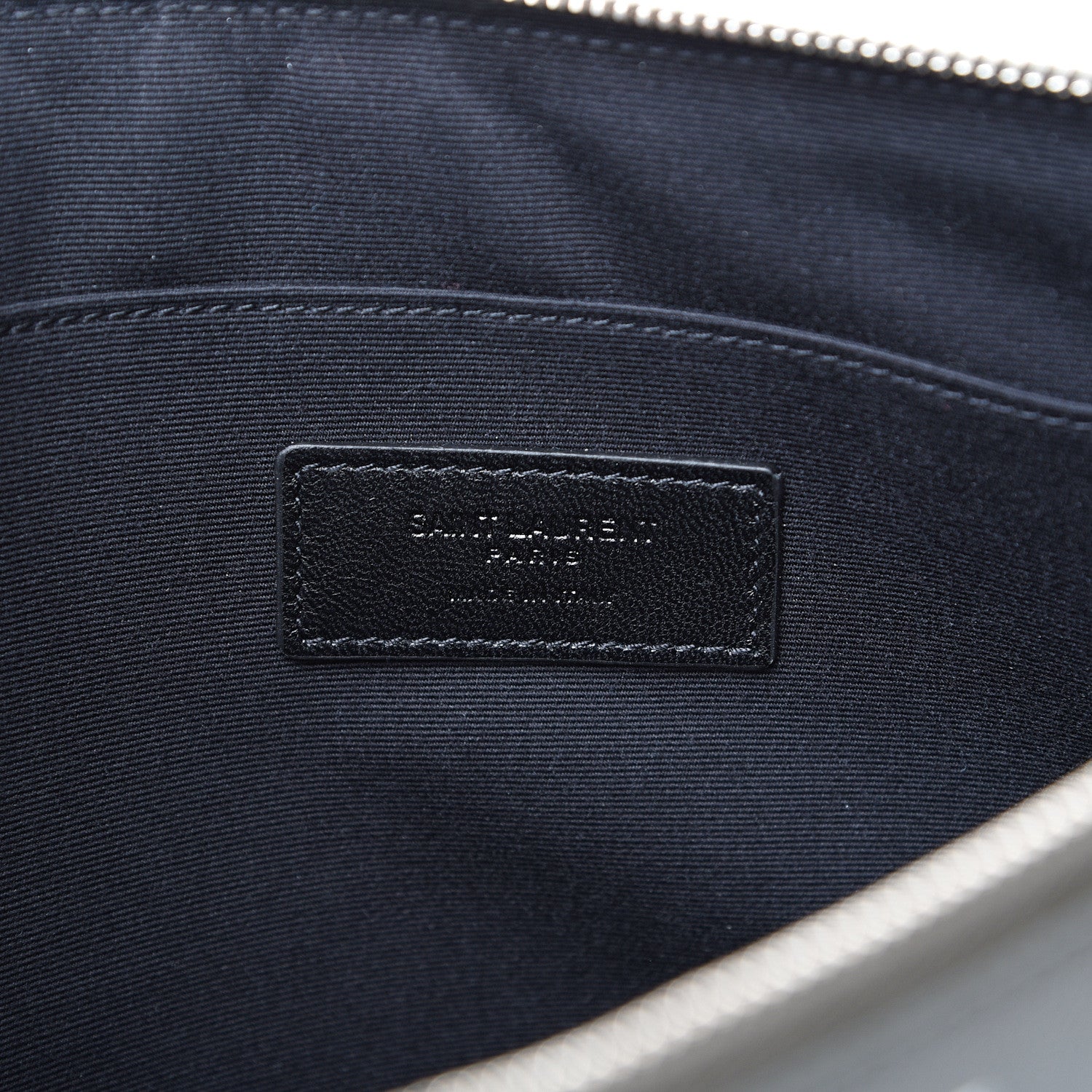 Saint Laurent Matte Grain De Poudre Zipped Document Holder Khaki 5 of 7