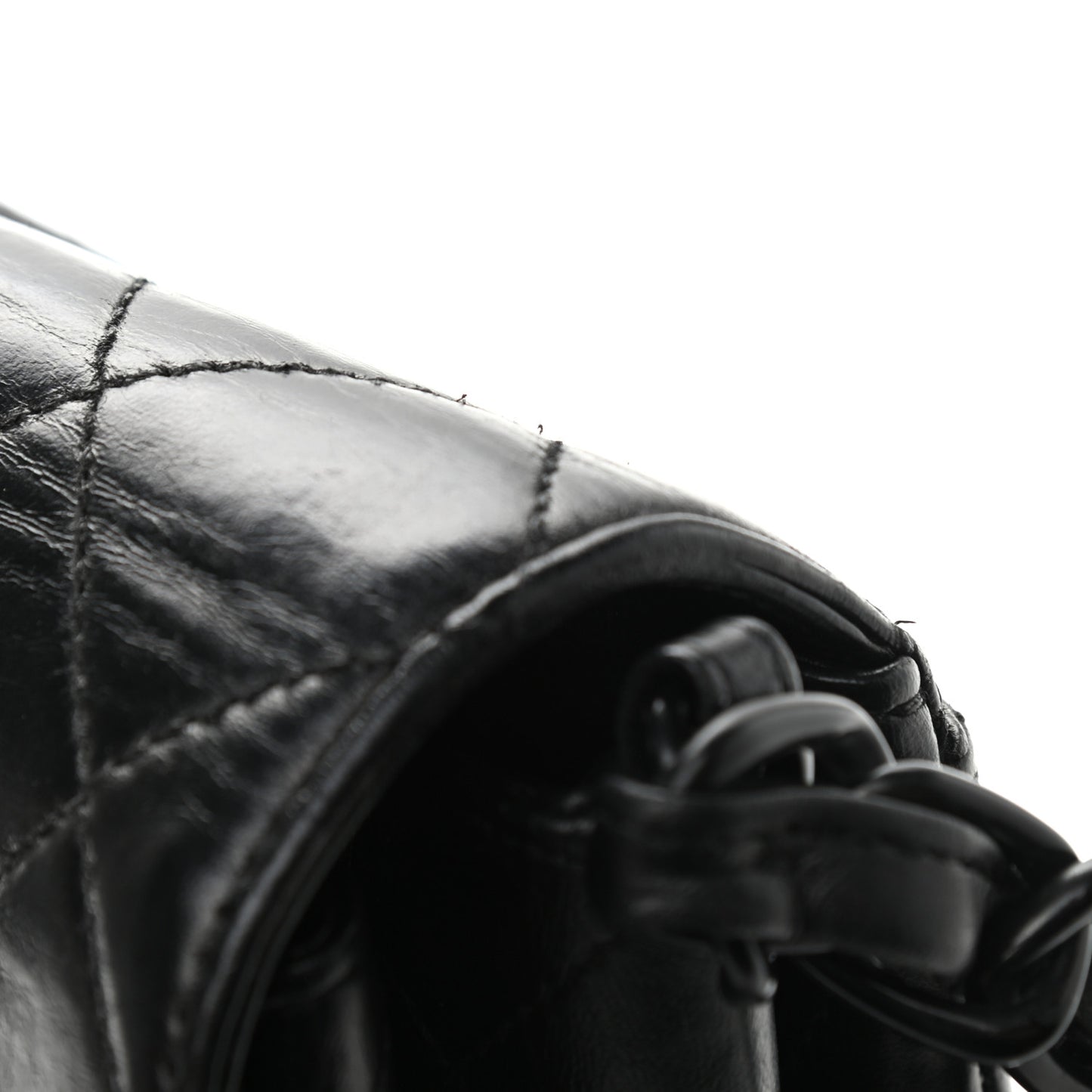 Lambskin Quilted Shoulder Flap Bag So Black