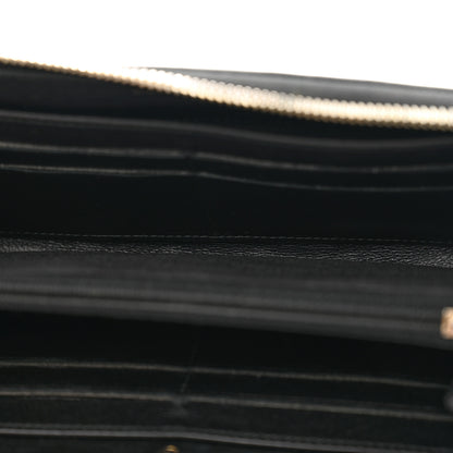 Chanel Lambskin Quilted Diamond Zip Around Wallet Black 5 of 12