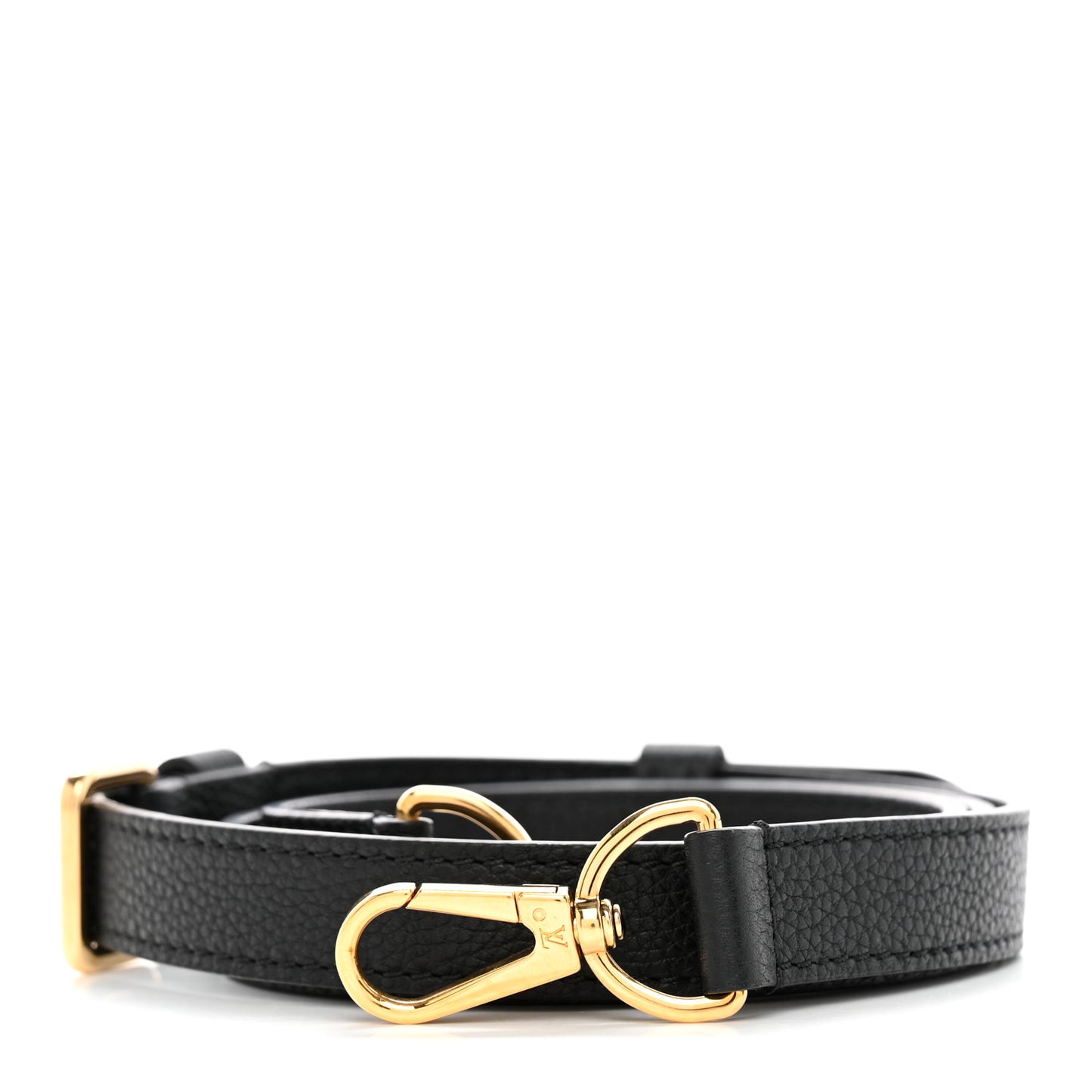 Grained Calfskin Vivienne NM Adjustable Shoulder Strap Black