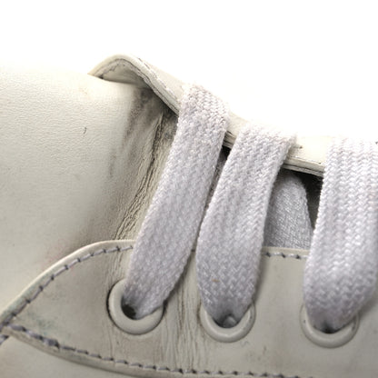 Prada Vitello Soft Logo 45mm Platform Sneakers 35.5 White Pink 12 of 15
