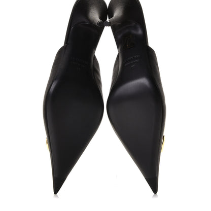 Balenciaga Satin Pointed Toe BB 80mm Mules 40 Black 8 of 9