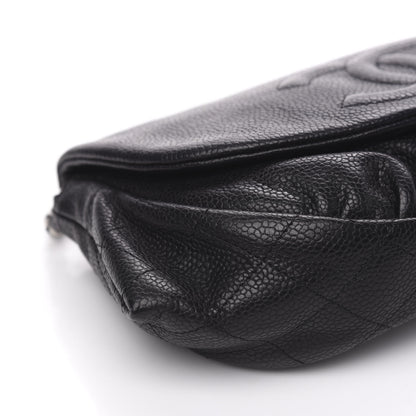 Chanel Caviar Half Moon Wallet On Chain WOC Black 9 of 13