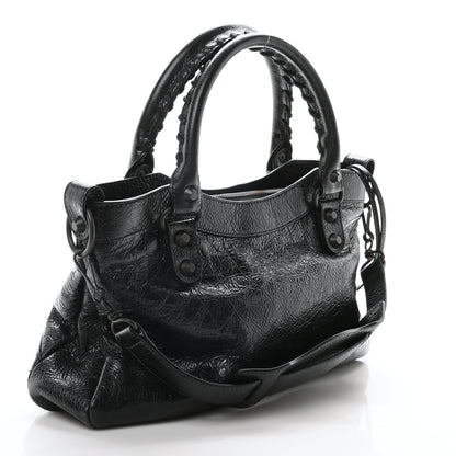 Balenciaga Agneau Arena Classic Hardware Le City First Bag Black 4 of 12