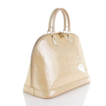 Louis Vuitton Vernis Alma GM Blanc Corail 3 of 11