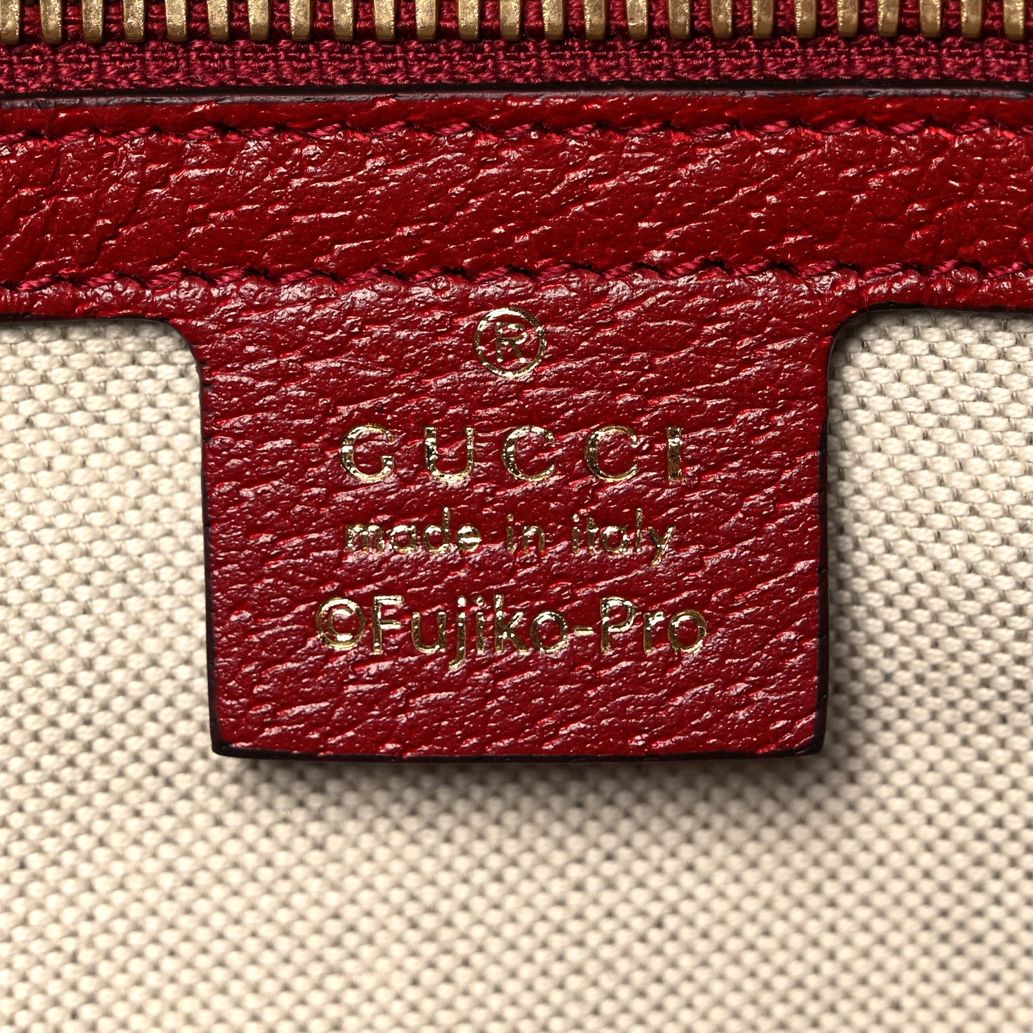 Gucci X DORAEMON Mini Vintage GG Supreme Monogram Large Tote Bag Beige Cherry Red 6 of 15