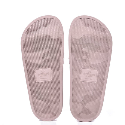 Valentino Garavani Rubber VLTN Pool Slide Sandals 36 Water Rose 6 of 9