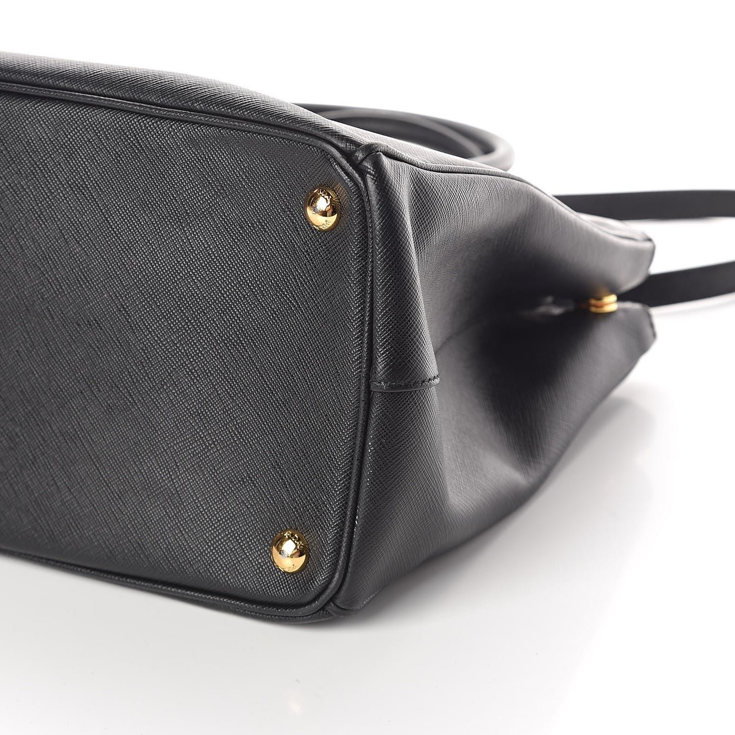 Saffiano Medium Galleria Double Zip Tote Black
