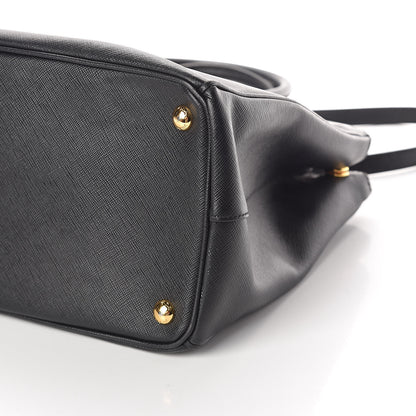 Prada Saffiano Medium Galleria Double Zip Tote Black 9 of 9