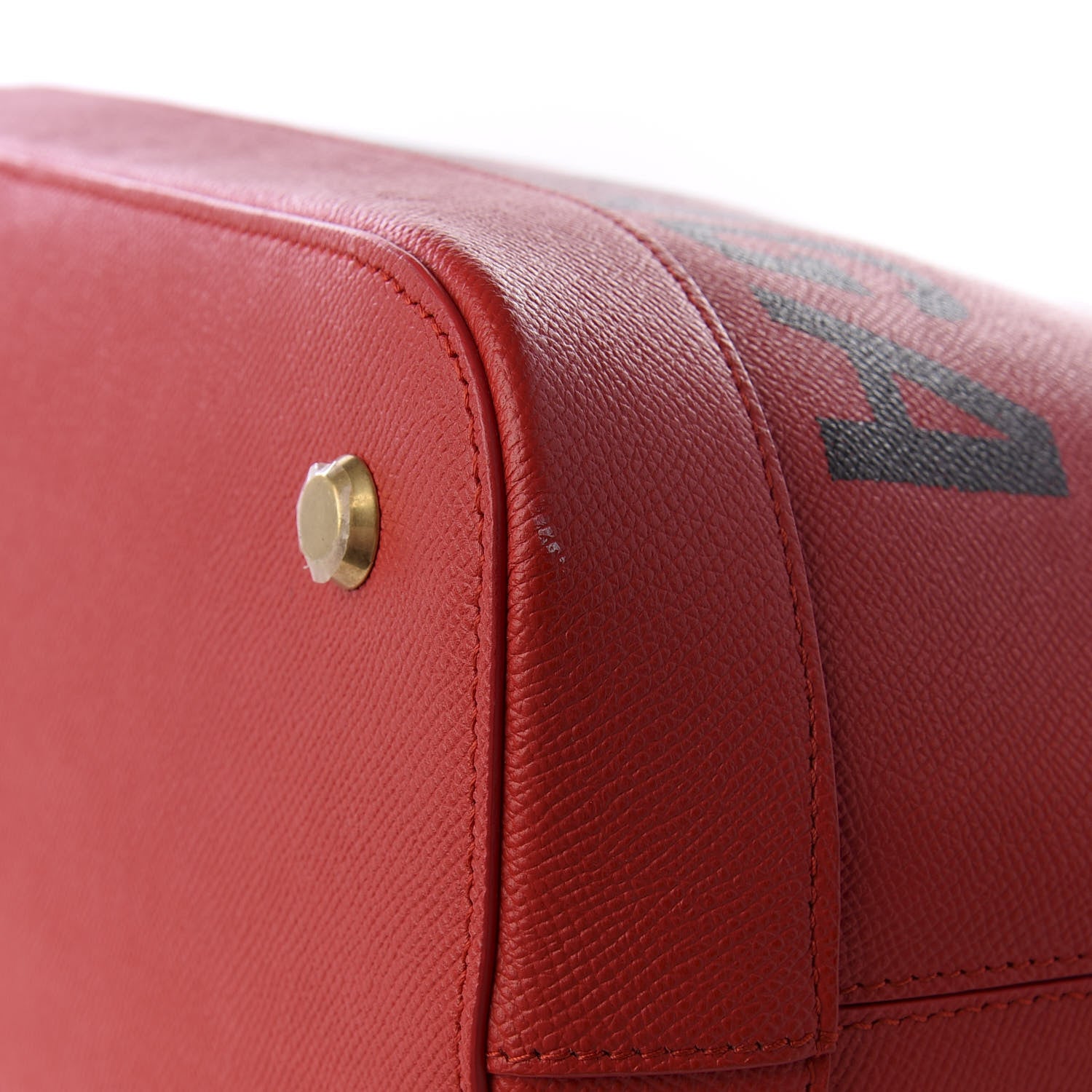 Balenciaga Signature Grained Calfskin Logo M Ville Top Handle Bag Rouge Coquelicot Black 8 of 12