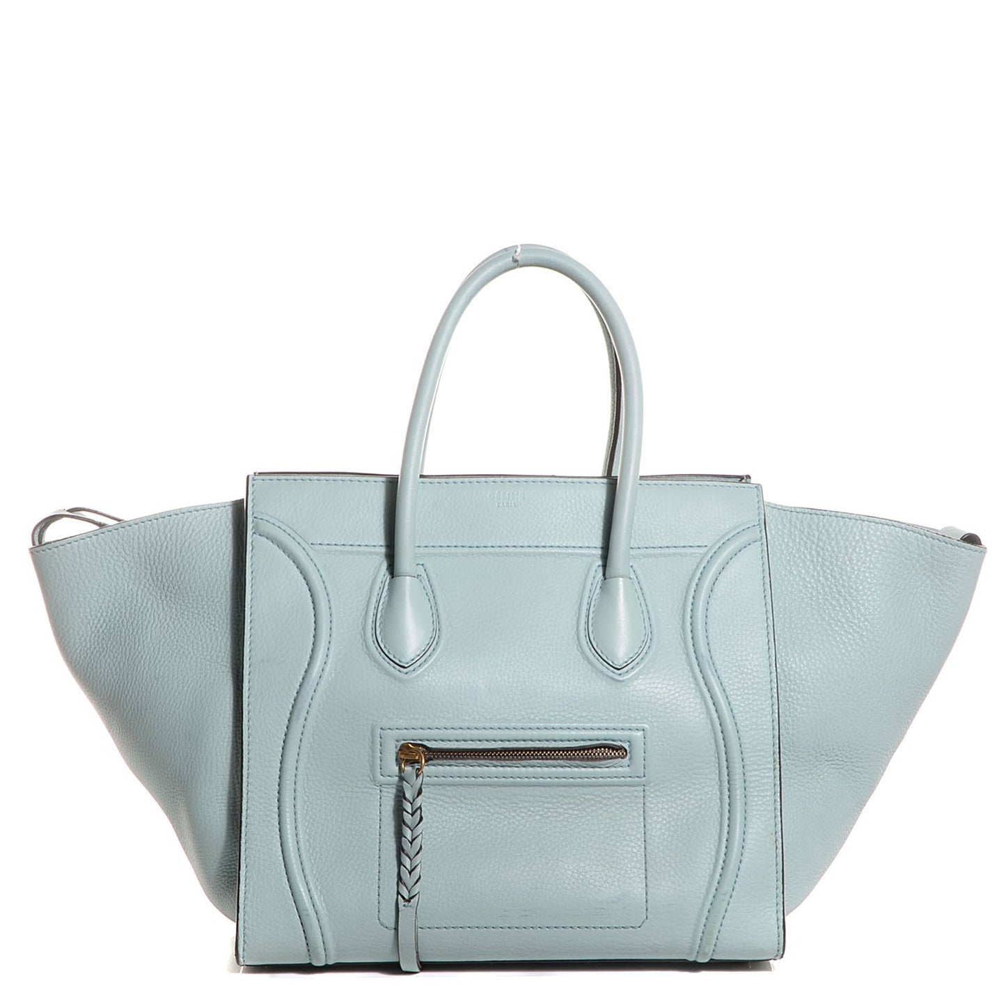 Supple Calfskin Medium Phantom Luggage Glacier