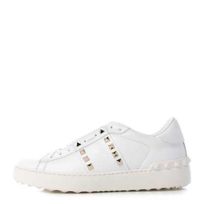Valentino Garavani Calfskin Rockstud Untitled Open Sneakers 38 White 1 of 10