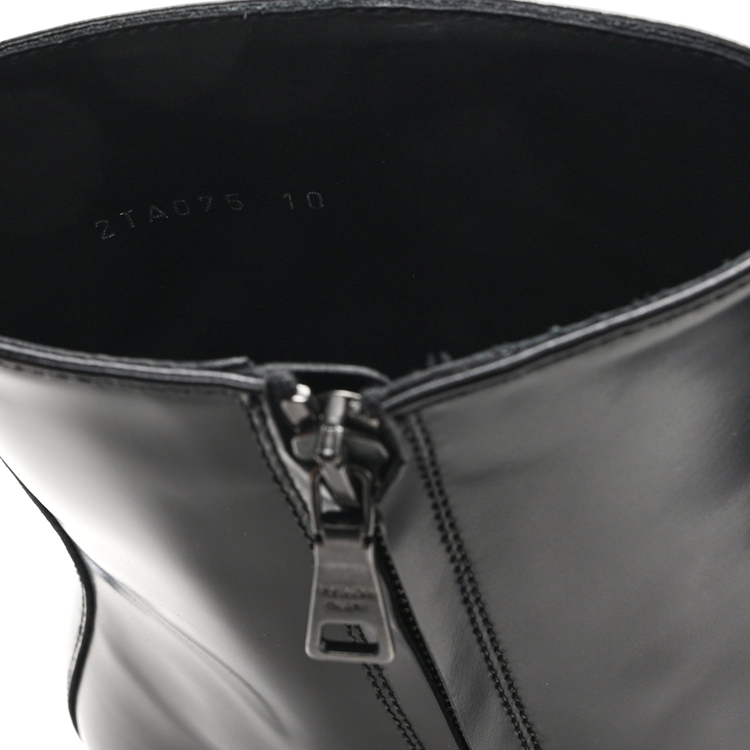 Prada Spazzolato Sfumato Mens Square Toe Ankle Boots 10 Black Argento 9 of 9