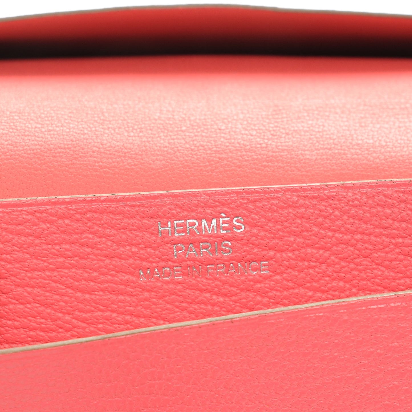 Chevre Mysore Bearn Card Holder Wallet Rose Lipstick