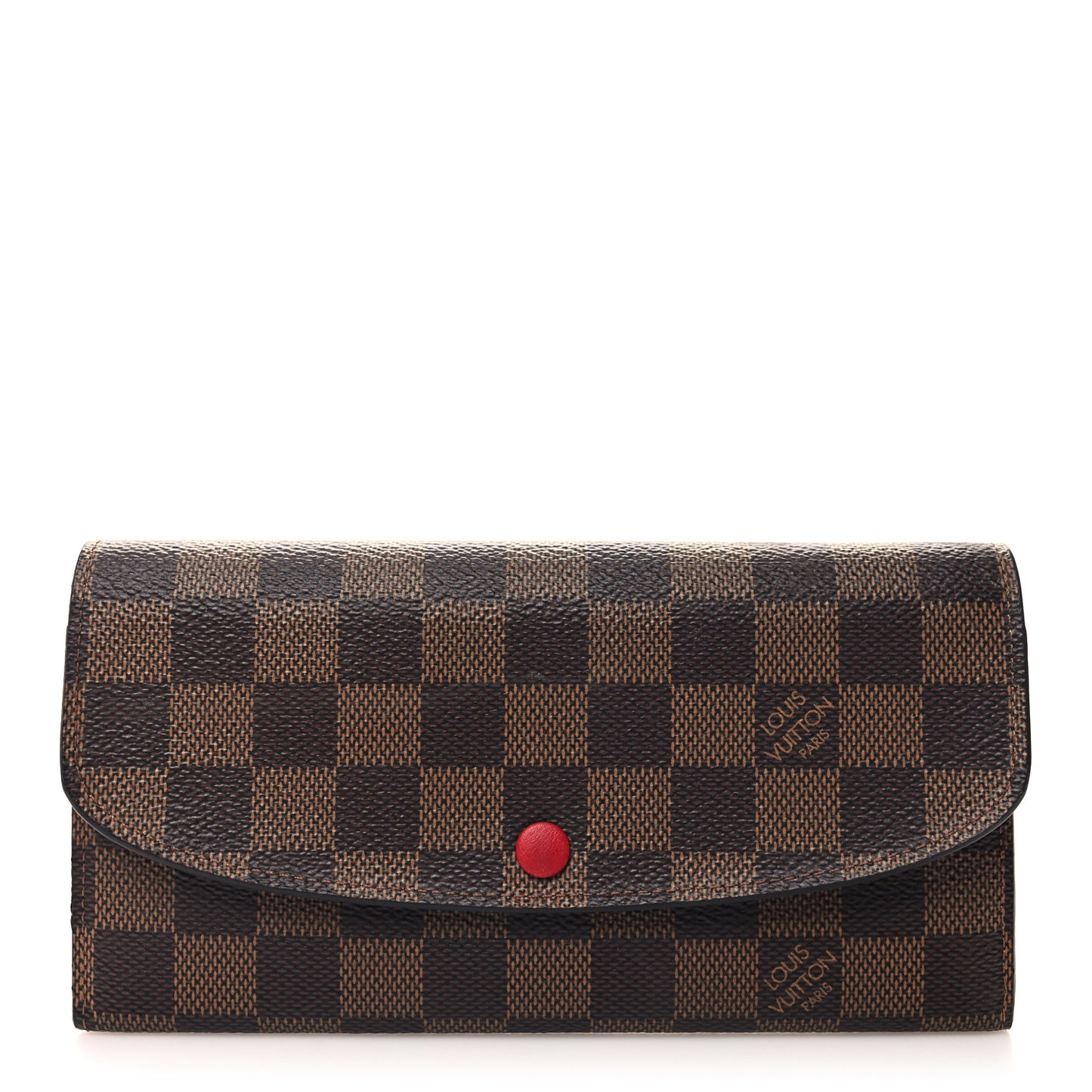 Damier Ebene Emilie Wallet Red