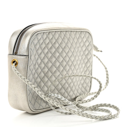 Gucci Laminated Nappa Web Trapuntata Small GG Shoulder Bag Argento 3 of 12