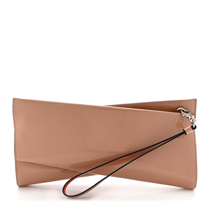 Christian Louboutin Patent Loubi Twist Zip Clutch Bag Nude 1 of 6