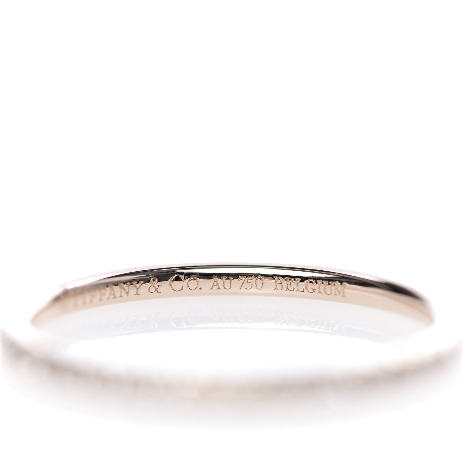 Tiffany 18K Rose Gold Diamond Metro Band Ring 52 6 5 of 6