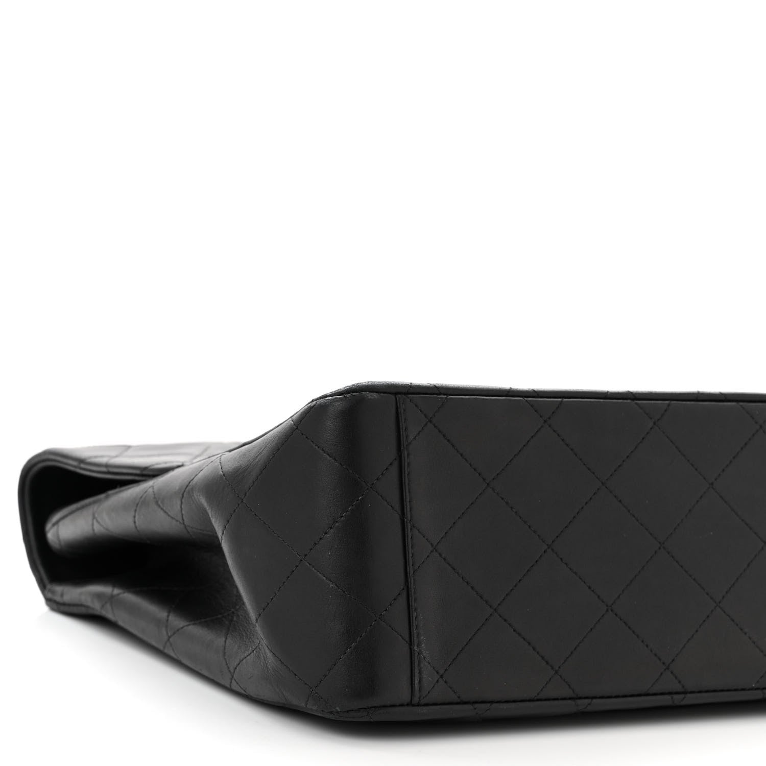 Chanel Lambskin Quilted XL Jumbo Single Flap Black 9 of 10