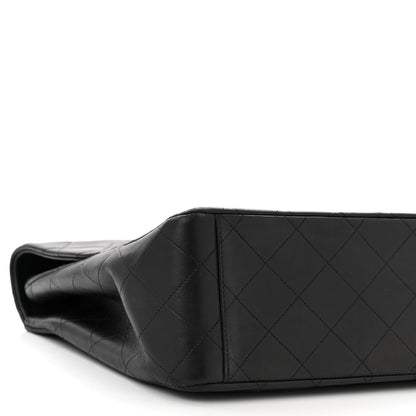 Chanel Lambskin Quilted XL Jumbo Single Flap Black 9 of 10