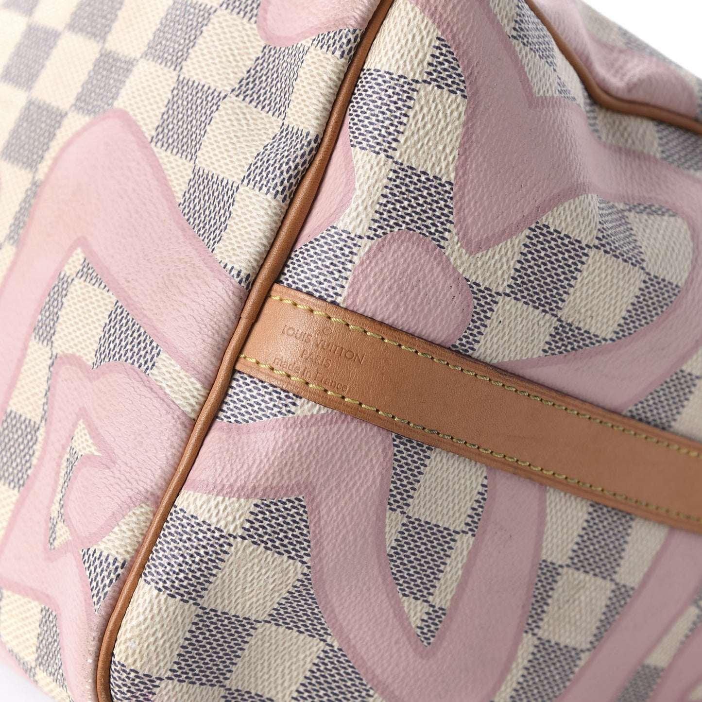 Damier Azur Tahitienne Speedy Bandouliere 30 Rose Ballerine