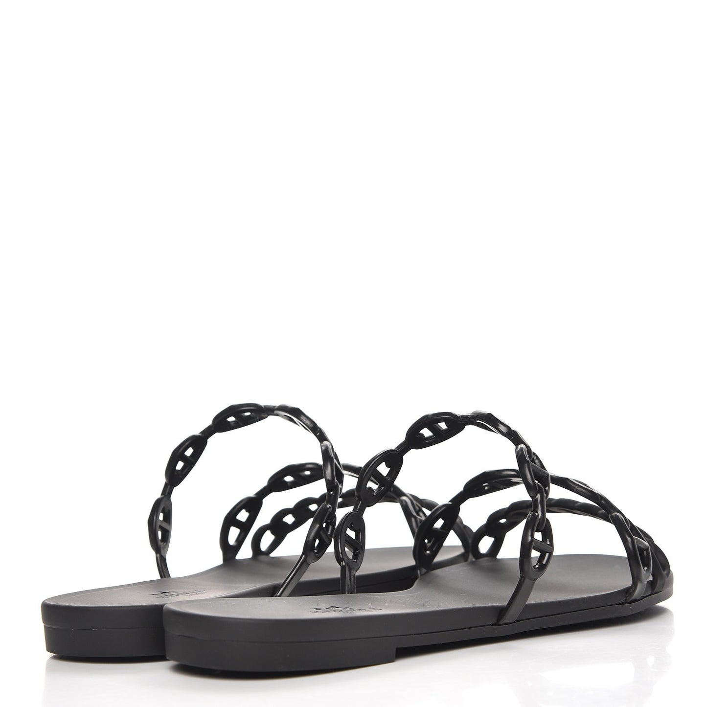 Rubber Chaine d'Ancre Rivage Sandals 37 Black