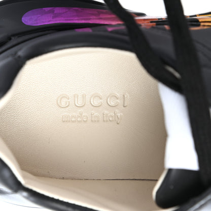 Gucci Calfskin Iridescent Logo Womens Rhyton Sneakers 35.5 Black 7 of 8