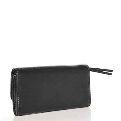 Chloe Calfskin Marcie Continental Flap Wallet Black 3 of 7