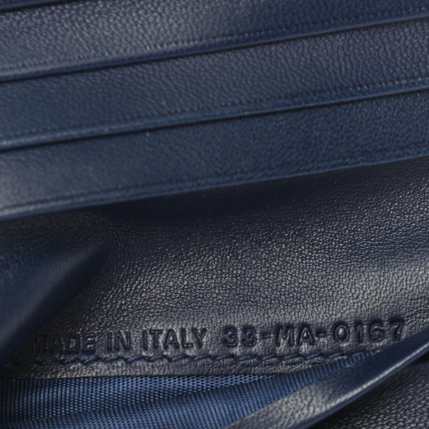 Lambskin Cannage Dioraddict Flap Wallet Navy