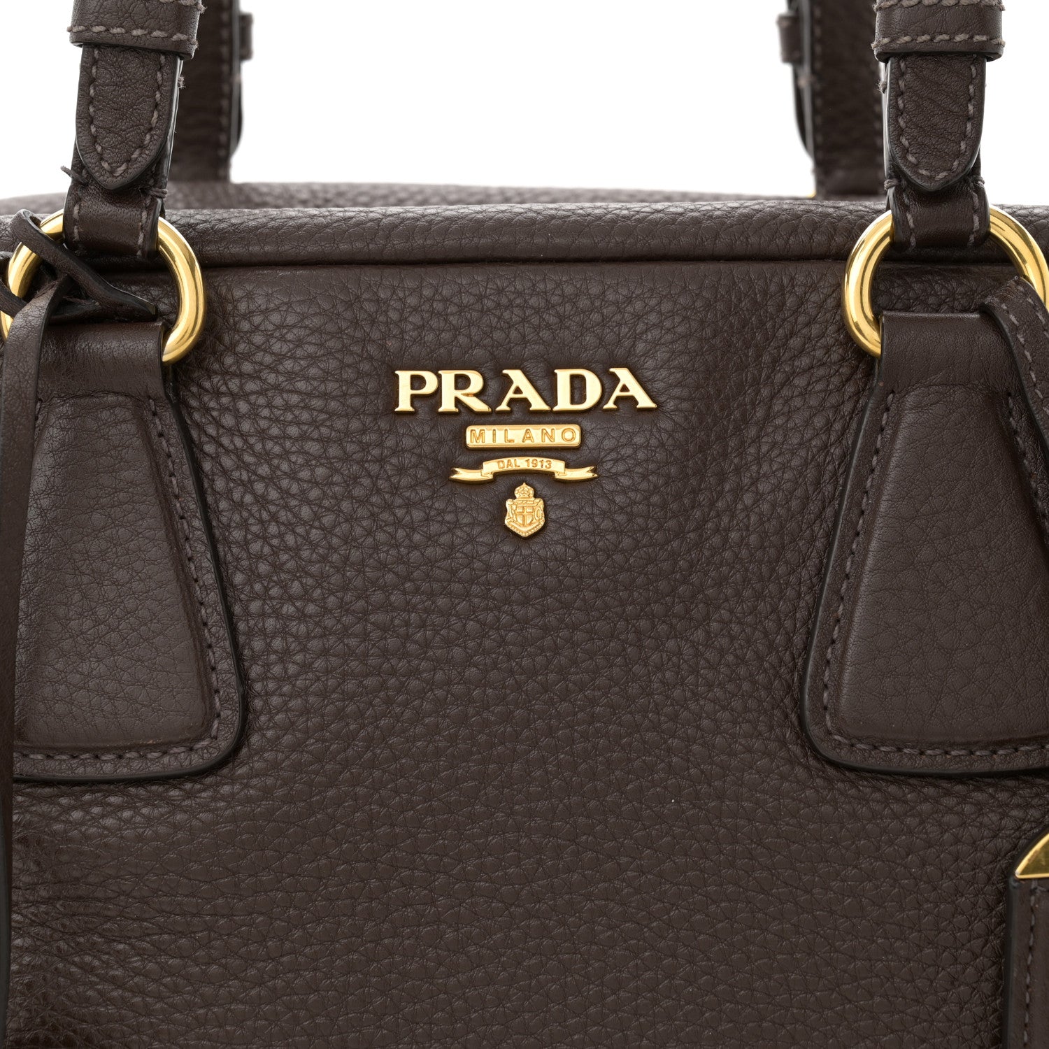 Prada Vitello Daino Bauletto Caffe 7 of 13